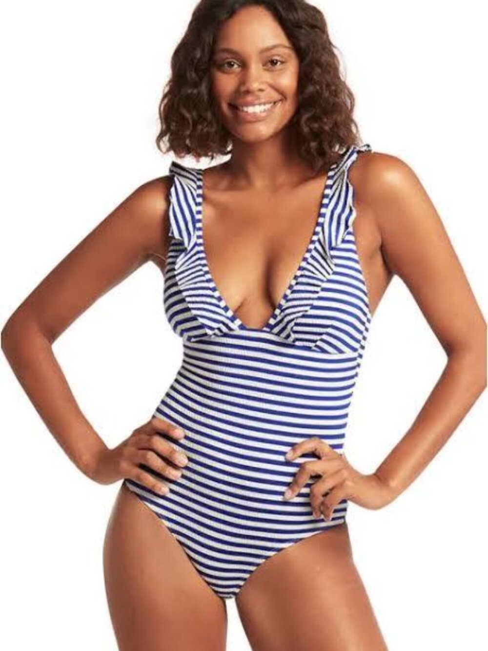 Sea Level Capri Frill Size 4 NWT one-piece swimsuit